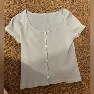 Blue cropped top from Brandy Melville